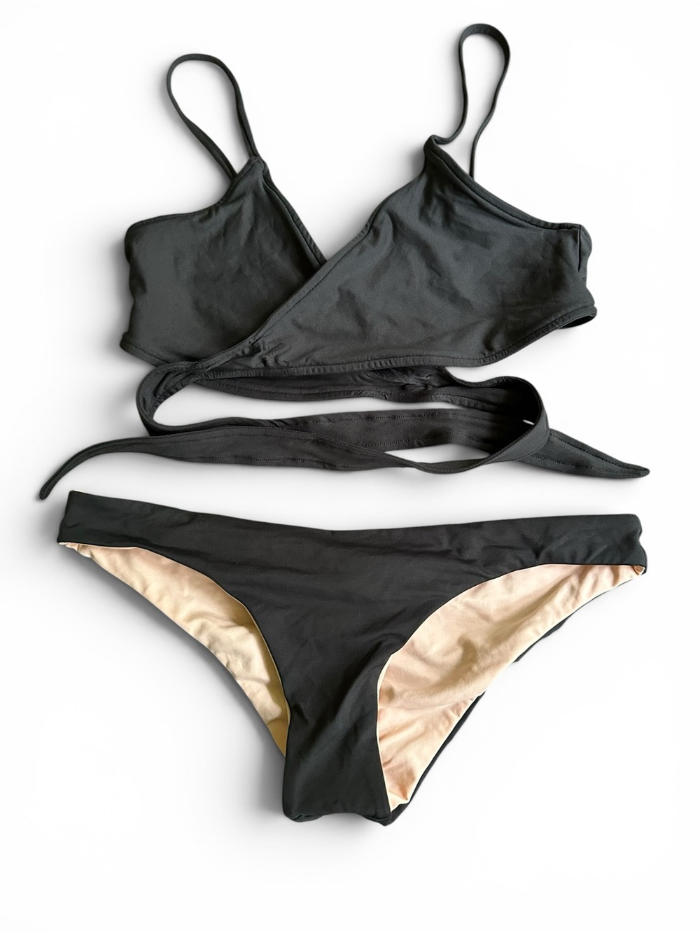 NWOT L*Space Chloe bikini set grey extra small
